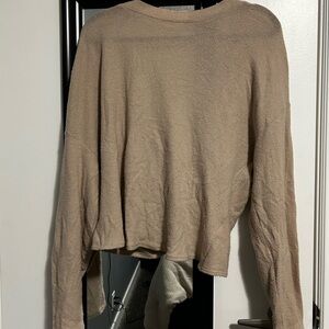 Alya Women's Beige Crew Neck Sweater